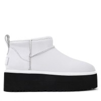 UGG Classic Ultra Mini Platform Leather White