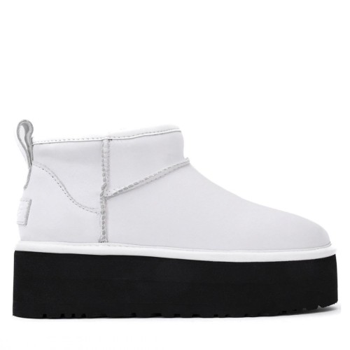 UGG Classic Ultra Mini Platform Leather White