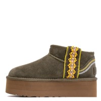 UGG Classic Ultra Mini Braid Platform Burnt Olive