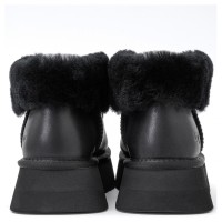 UGG Funkette Platform Boots Leather Black