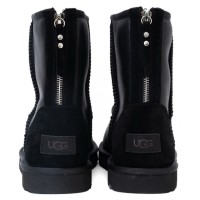 UGG Mens Classic Short Zip Metallic Black