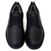 UGG Mens Slippers Flex Leather Black