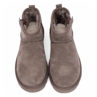 UGG Mens Classic Ultra Mini Zip Boot Smoke