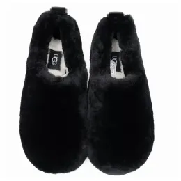 UGG Hailey Fluff Slippers Black