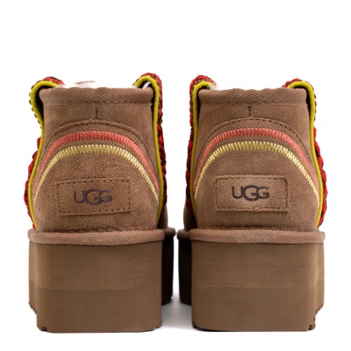 UGG Classic Ultra Mini Braid Platform Chestnut