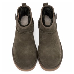 UGG Mens Classic Ultra Mini Zip Boot Khaki