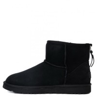 UGG Mens Classic Mini Zip II Black