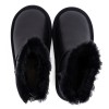 UGG Kids Classic Short Zip Leather Black