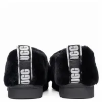 UGG Hailey Fluff Slippers Black