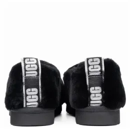 UGG Hailey Fluff Slippers Black