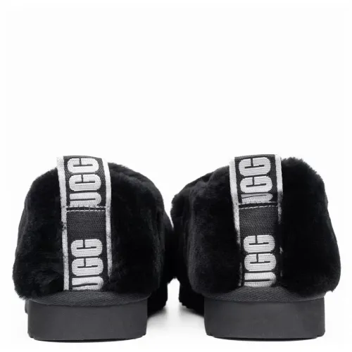 UGG Hailey Fluff Slippers Black