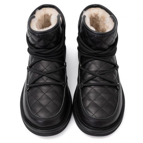 UGG Lodge Mini Leather Black