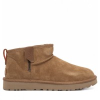 UGG Mens Classic Ultra Mini Zip Boot Chestnut