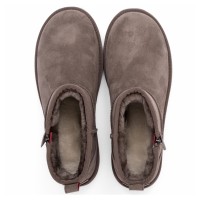 UGG Mens Classic Ultra Mini Zip Boot Smoke