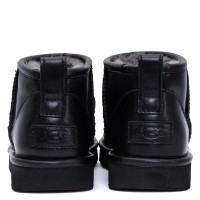 UGG Mens Classic Ultra Mini Leather Black