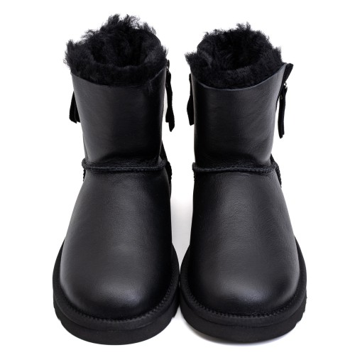 UGG Mens Classic Mini Double Zip Metallic Black