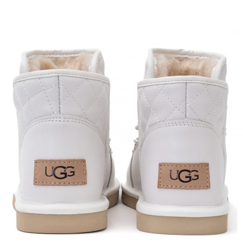 UGG Lodge Mini Leather White