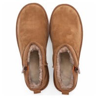 UGG Mens Classic Ultra Mini Zip Boot Chestnut
