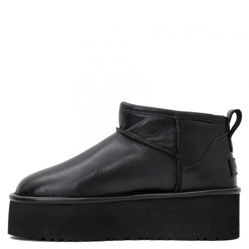 UGG Classic Ultra Mini Platform Leather Black