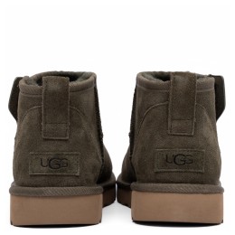 UGG Mens Classic Ultra Mini Zip Boot Khaki