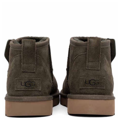 UGG Mens Classic Ultra Mini Zip Boot Khaki