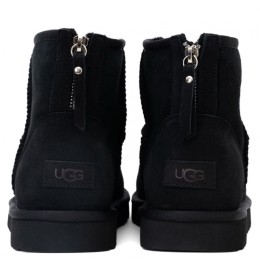 UGG Mens Classic Mini Zip II Black
