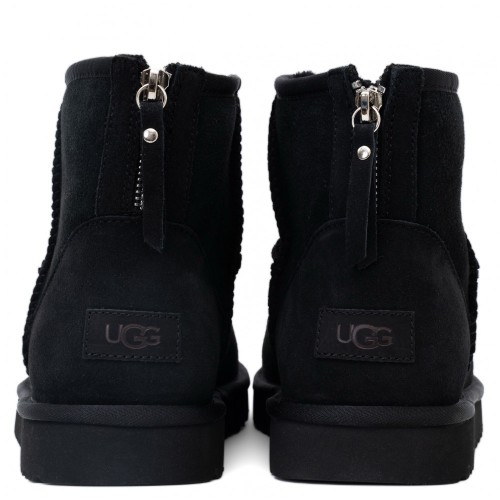 UGG Mens Classic Mini Zip II Black