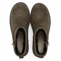 UGG Mens Classic Ultra Mini Zip Boot Khaki