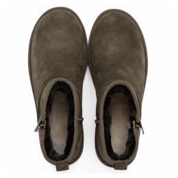 UGG Mens Classic Ultra Mini Zip Boot Khaki