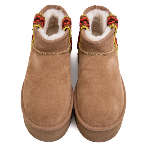 UGG Classic Ultra Mini Braid Platform Chestnut