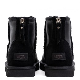 UGG Mens Classic Mini Zip Metallic Black