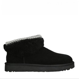 UGG Classic Ultra Mini Maxi Curly Boot Black