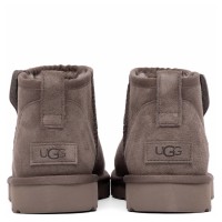 UGG Mens Classic Ultra Mini Zip Boot Smoke