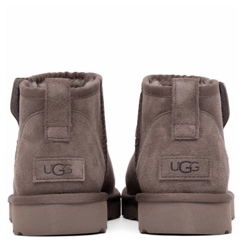 UGG Mens Classic Ultra Mini Zip Boot Smoke