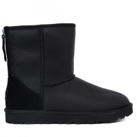 UGG Mens Classic Short Zip Metallic Black