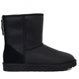 UGG Mens Classic Short Zip Metallic Black