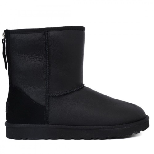 UGG Mens Classic Short Zip Metallic Black