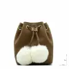 UGG Aaliyah Bucket Crossbody Pom Chestnut