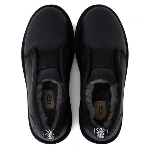 UGG Mens Slippers Flex Leather Black