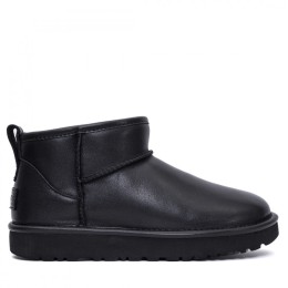 UGG Mens Classic Ultra Mini Leather Black