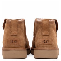 UGG Mens Classic Ultra Mini Zip Boot Chestnut