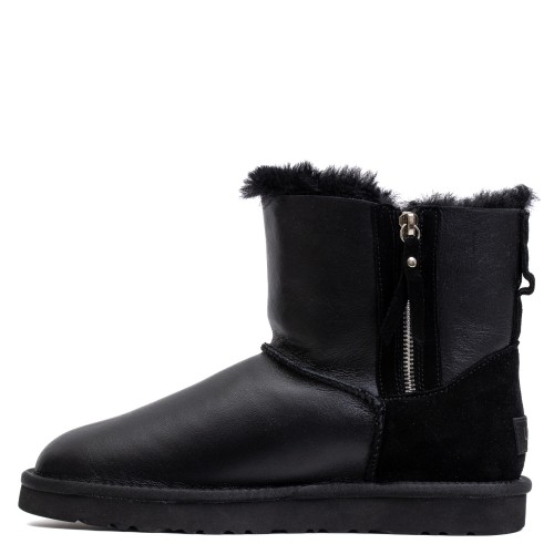 UGG Mens Classic Mini Double Zip Metallic Black