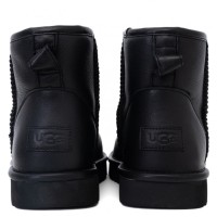 UGG Mens Classic Mini II Leather Black