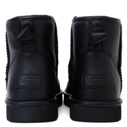 UGG Mens Classic Mini II Leather Black