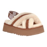 UGG Disco Cross Slide Chestnut
