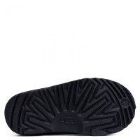 UGG Kids Classic Short Zip Leather Black