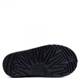 UGG Kids Classic Short Zip Leather Black