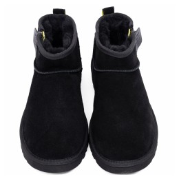 UGG Mens Classic Ultra Mini Zip Boot Black