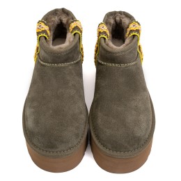 UGG Classic Ultra Mini Braid Platform Burnt Olive