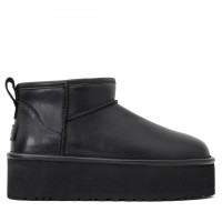 UGG Classic Ultra Mini Platform Leather Black